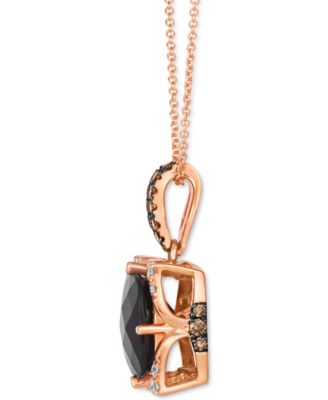 Pomegranate Garnet (5-1/4 ct. t.w.) & Diamond (5/8 ct. t.w.) Adjustable 20" Pendant Necklace in 14k Rose Gold