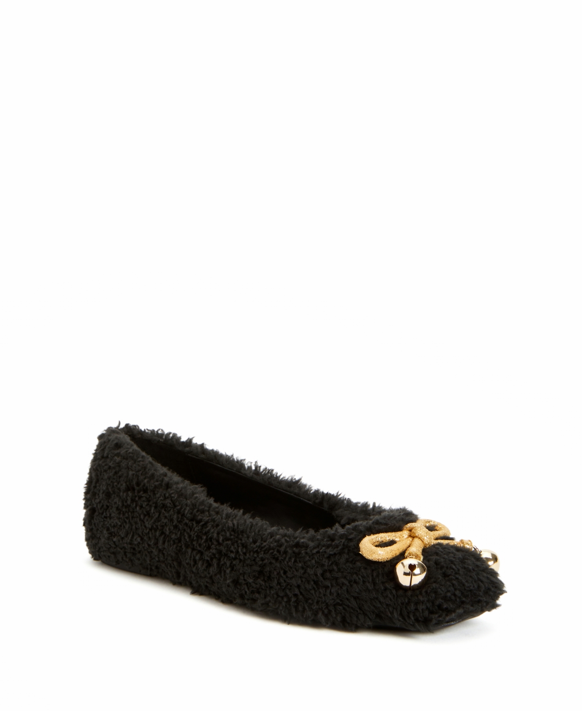 KATY PERRY WOMEN'S THE EVIE FUZZY SQUARE TOE FLATS