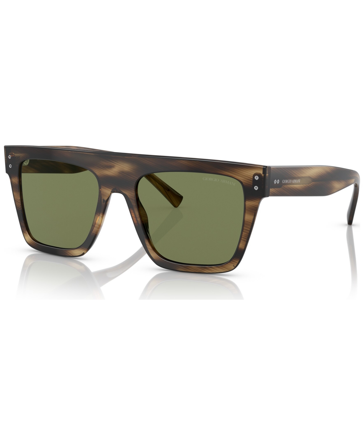 Shop Giorgio Armani Unisex Sunglasses, Ar8177 In Striped Brown