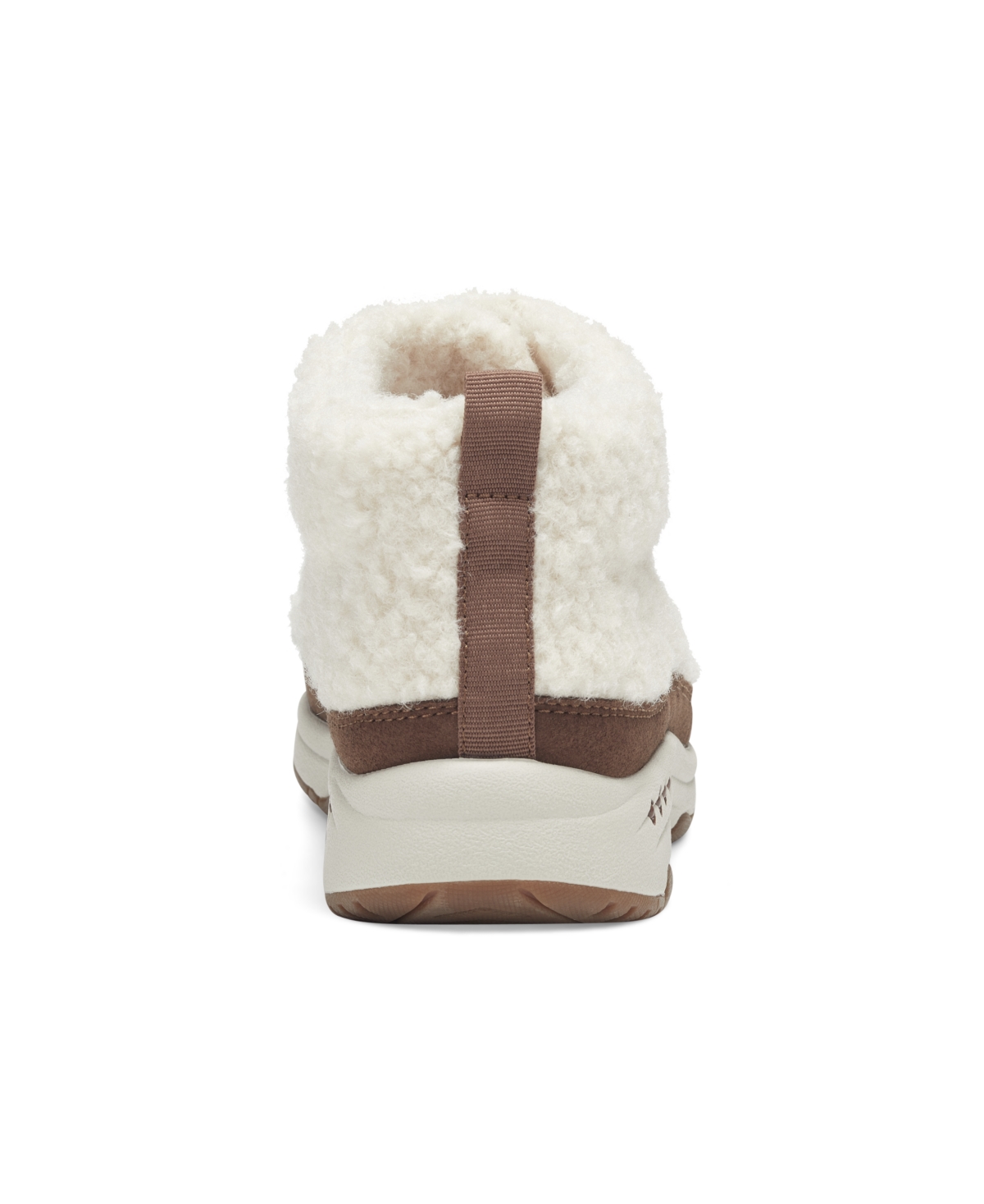 Easy Spirit Women's Trippin Cozy Ankle Booties - Chestnut - Faux Fur, Text