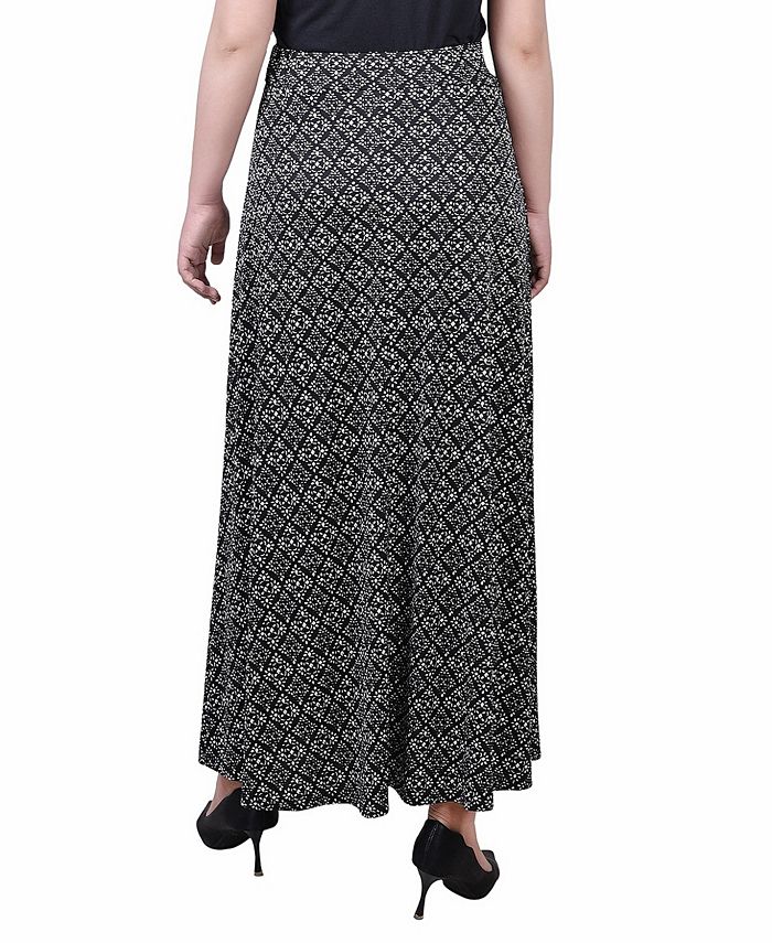 NY Collection Petite Printed Belted Maxi Skirt & Reviews Skirts