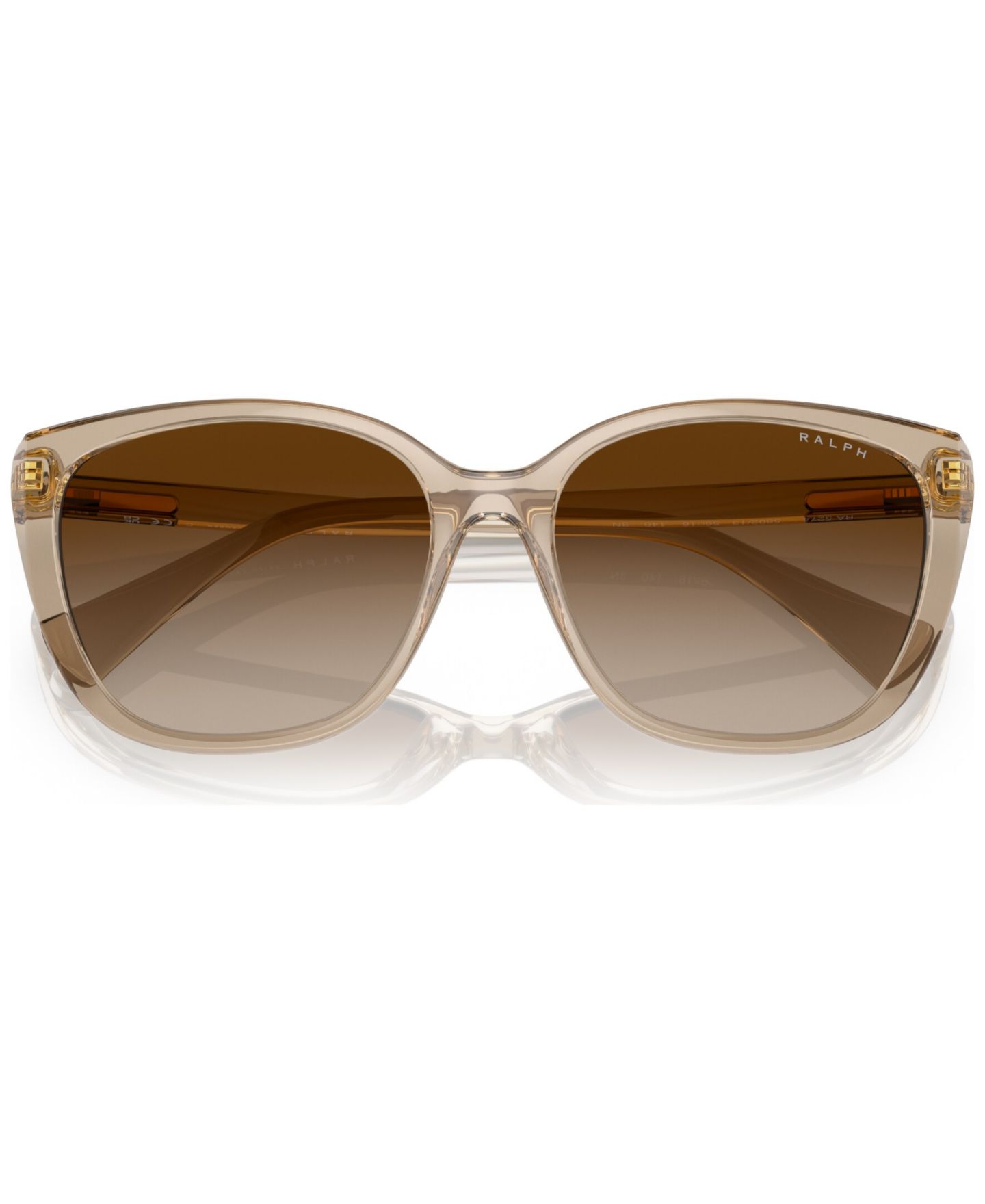 Женские солнцезащитные очки Ralph by Ralph Lauren Sunglasses, RA527456-Y, цвет: Блестящий прозрачный коричневый — фото 5