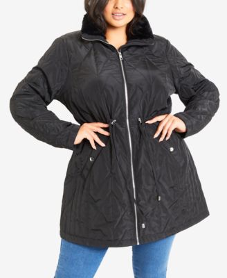 plus size padded parka