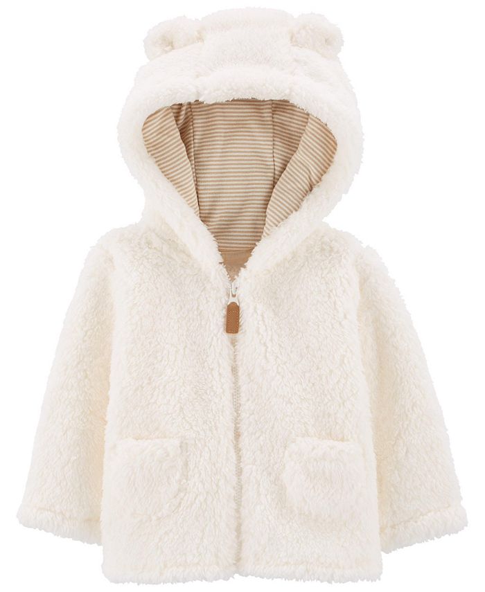 Carter s Baby Boys or Baby Girls Zip Up Sherpa Hoodie Macy s