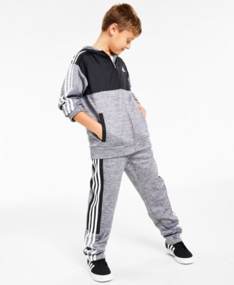 Adidas Big Boys Striped Jacket Tricot Jogger Pants Separates