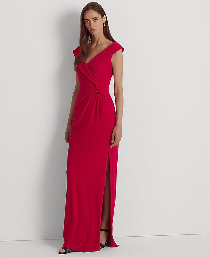 Lauren Ralph Lauren Women's Jersey Off-the-Shoulder Gown & Reviews - Dresses  - Women - Macy's