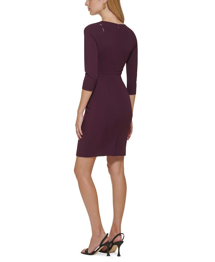 Calvin Klein Petite 3/4Sleeve Cutout Sheath Dress Macy's
