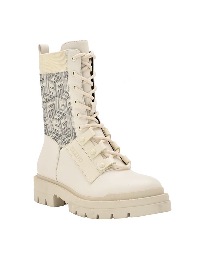 Daar barsten risico GUESS Women's Odalis Lace Up Combat Boots & Reviews - Boots - Shoes - Macy's