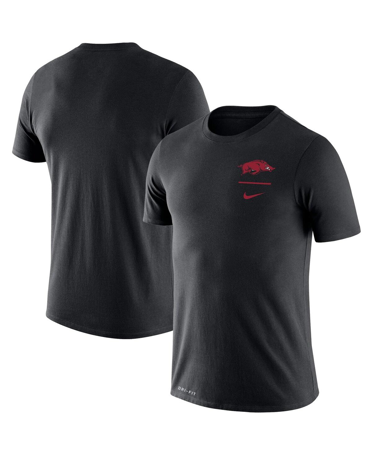 Men's Nike Black Arkansas Razorbacks Logo Stack Legend Performance T-shirt