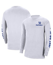 Men's White Kentucky Wildcats Heritage Max 90 Long Sleeve T-shirt