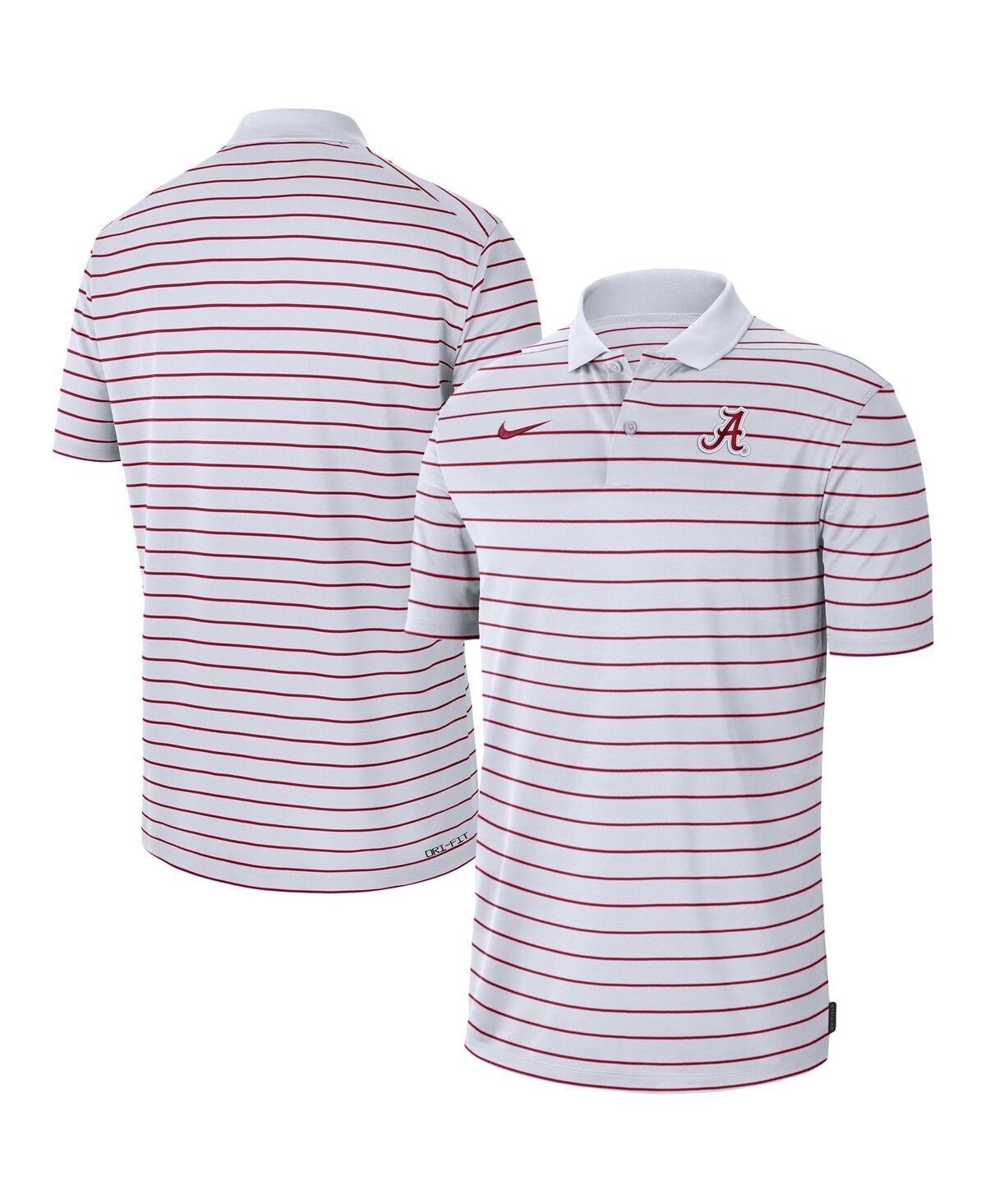 Men's Nike White Alabama Crimson Tide Icon Victory Coaches 2022 Early Season Performance Polo Shirt