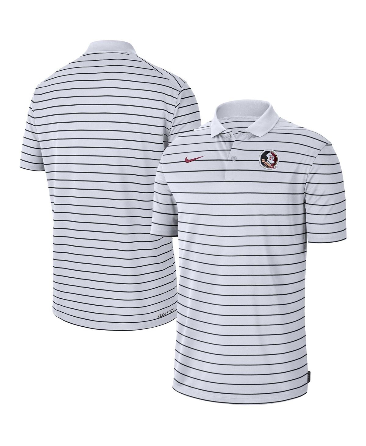 Men's Nike White Florida State Seminoles Icon Victory Coaches 2022 Early Season Performance Polo Shirt