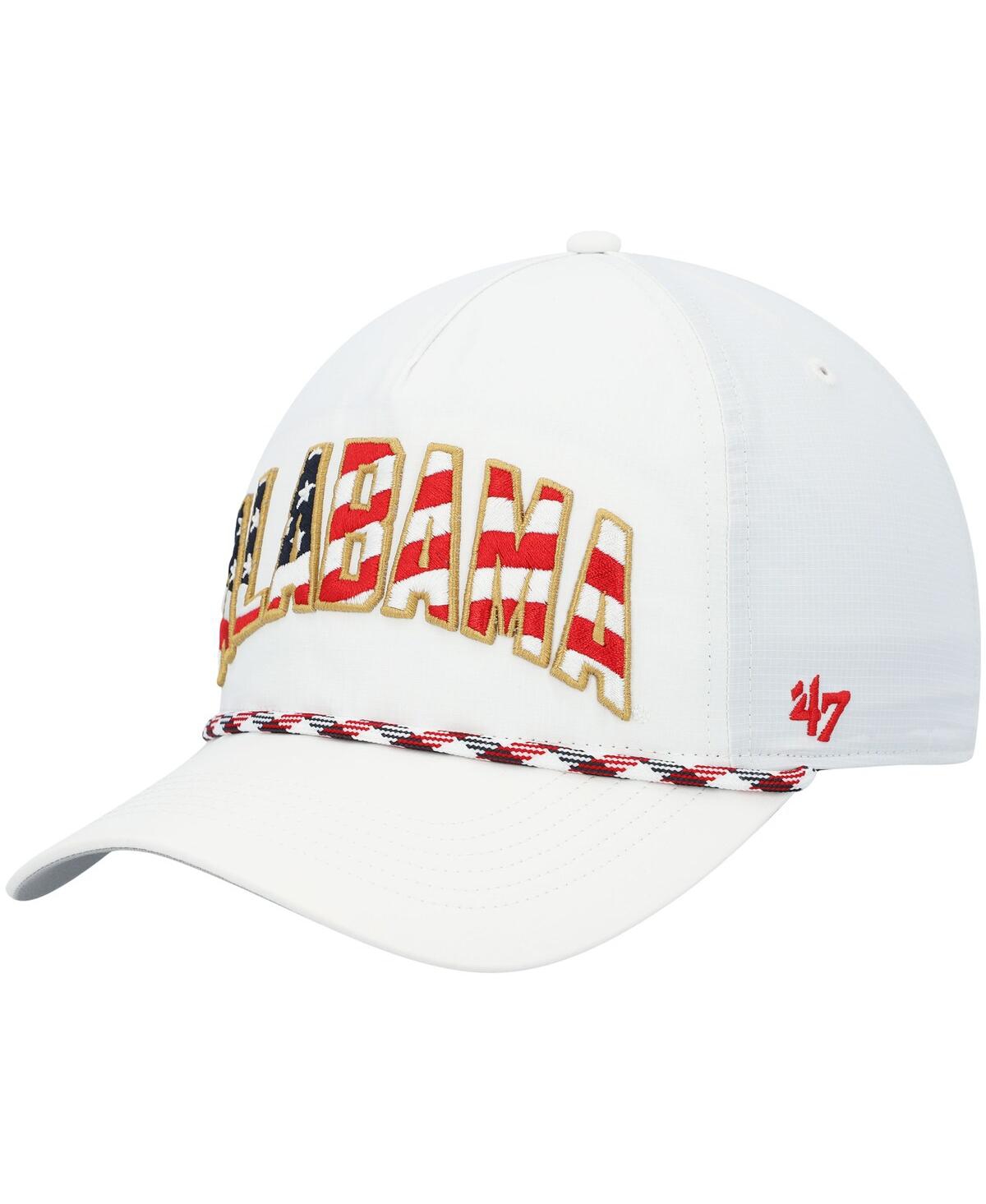 47 Brand Men's '47 White Alabama Crimson Tide Stars And Stripes Flag Flutter Hitch Snapback Hat
