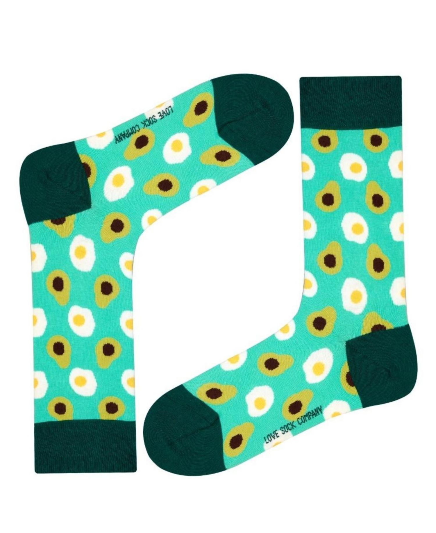 Women's Avocado W-Cotton Novelty Crew Socks with Seamless Toe Design, Pack of 1