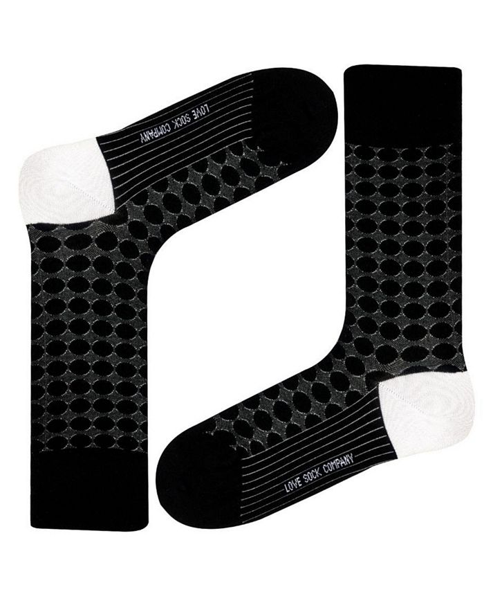 Love Sock Company Women's Circles WCotton Dress Socks with Seamless
