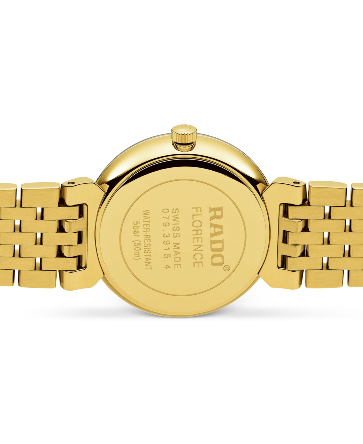 Shop Rado Women's Swiss Florence Classic Diamond Accent Gold Tone Stainless Steel Bracelet Watch 30mm In No Color
