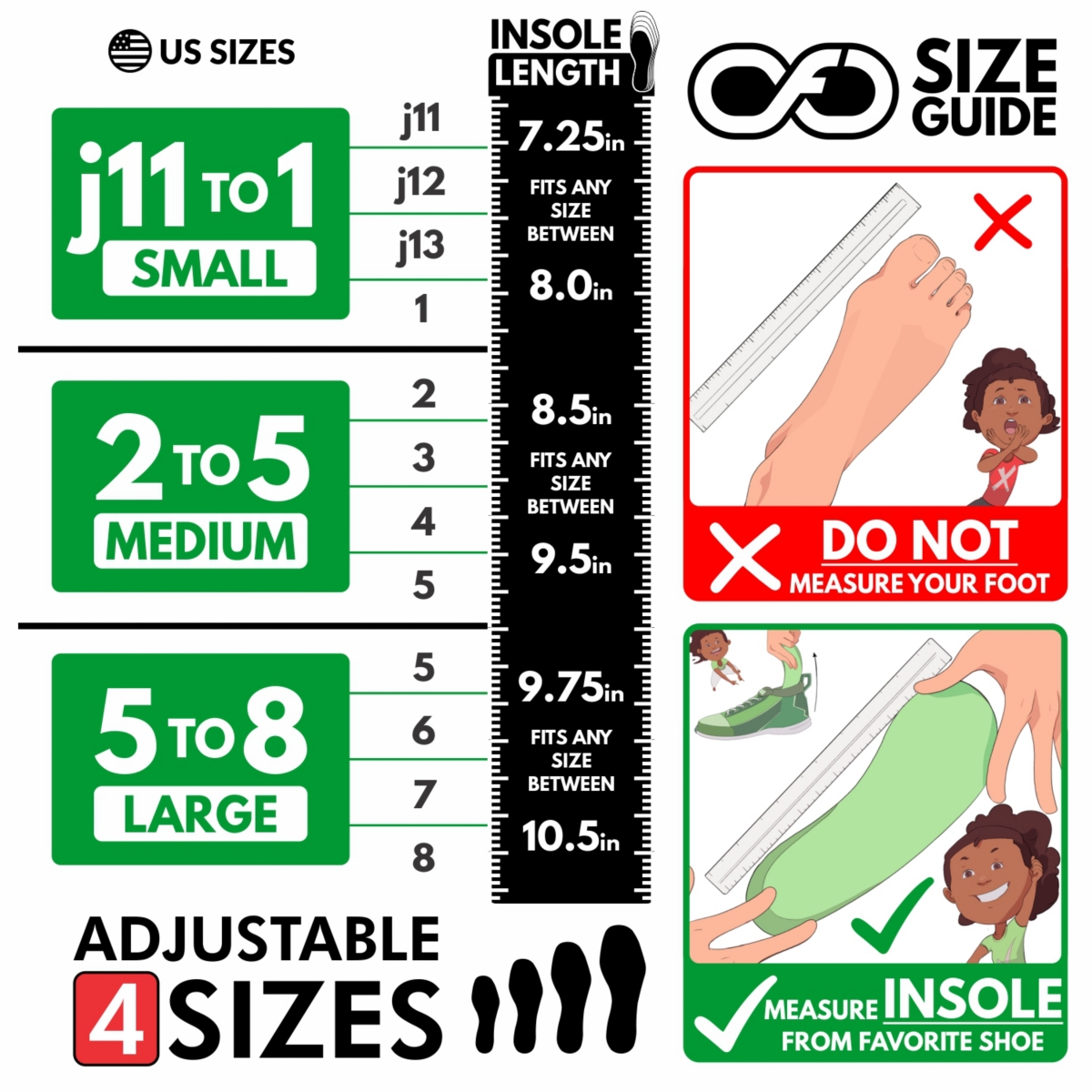 Crazy Skates 148 Adjustable Inline Skates For Girls And Boys - Unisex Skates - Adjust To Fit 4 Sizes