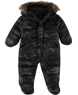 Baby Boys Camo Print Pram Faux Fur Hooded Snowsuit Macy s