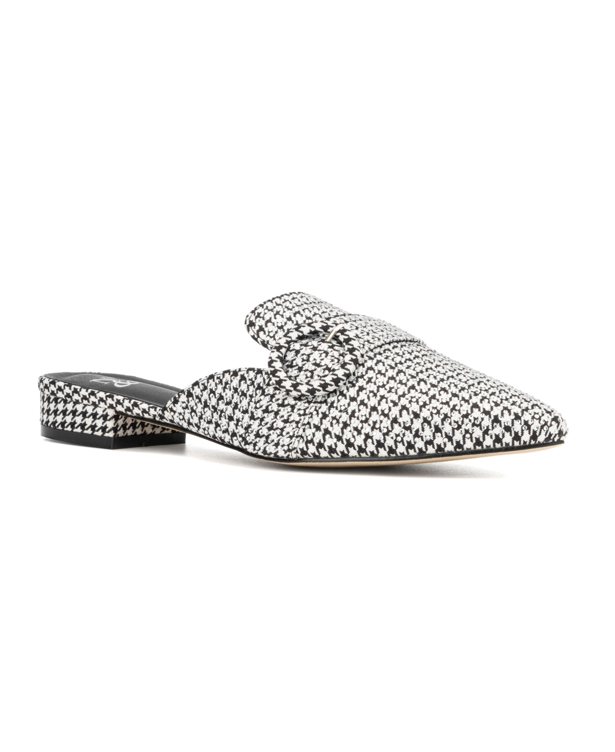 Shop New York And Company Women's Olga Flats Women's Shoes In Black/white