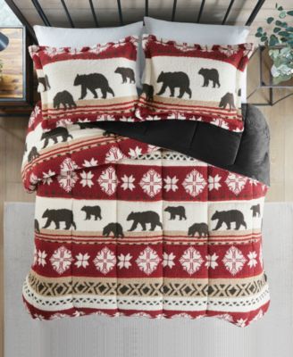 Woolrich Tunbridge Sherpa Comforter Sets In Red