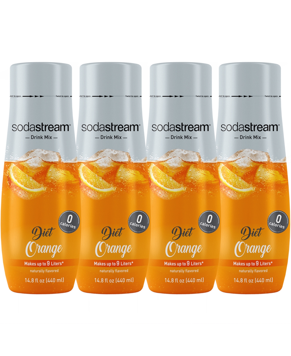 Sodastream Diet Orange Mix Set Of 4, 14.88 oz In No Color