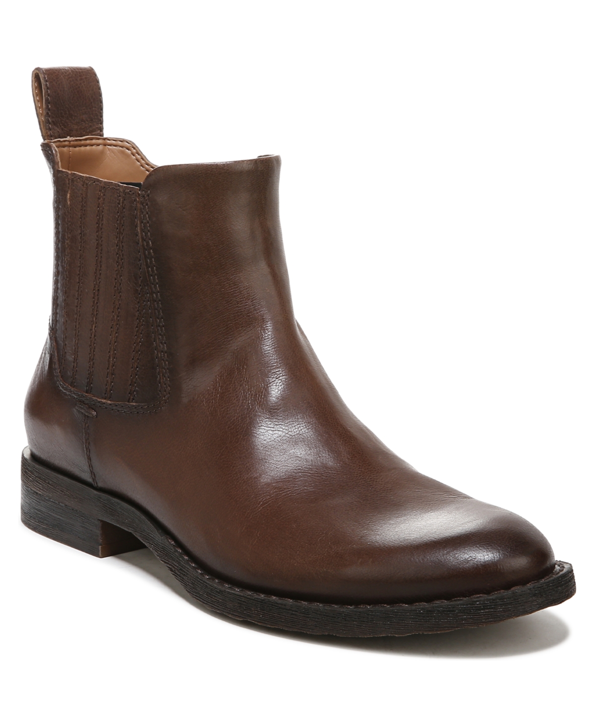 Linc Casual Leather Booties - Dark Brown Leather