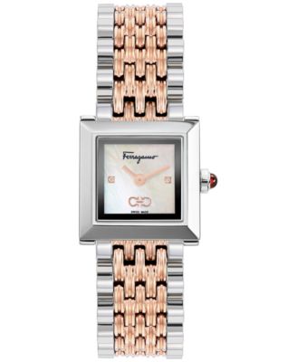 Salvatore Ferragamo 19mm Two Tone Watch Ferragamo Womens Two Tone 28mm Bracelet Fashion Watch | eBay main image 3