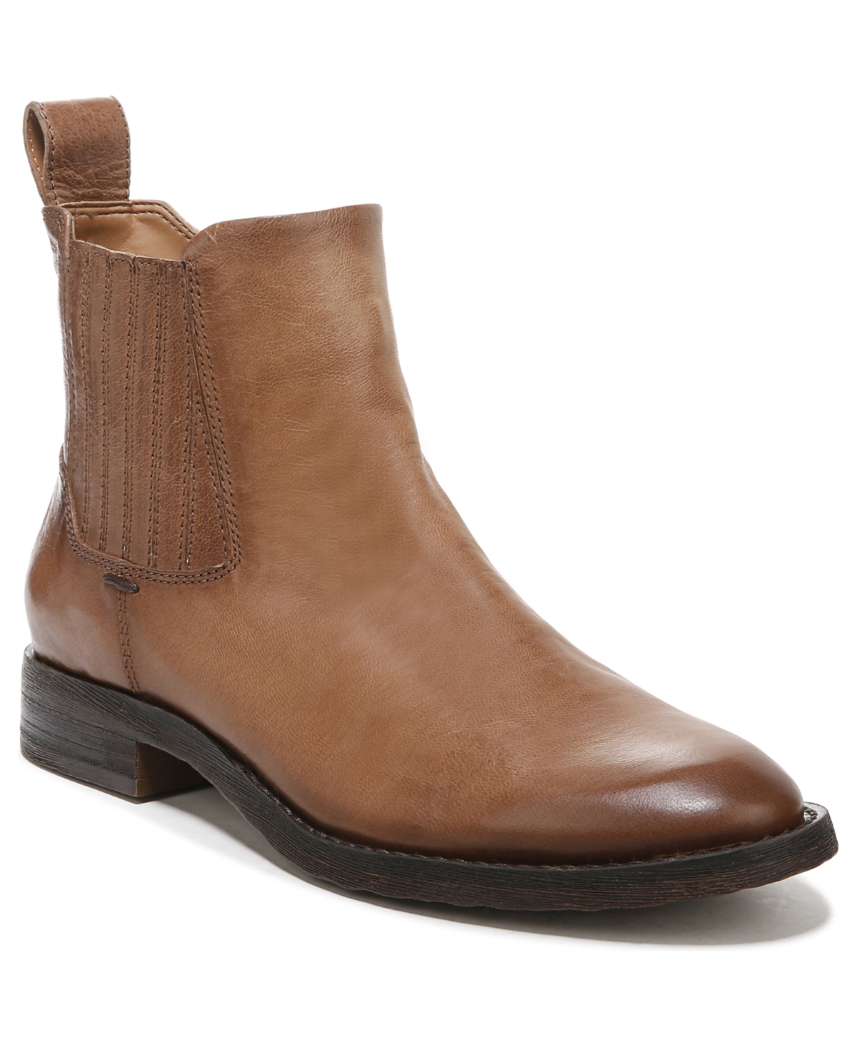 Linc Casual Leather Booties - Dark Brown Leather