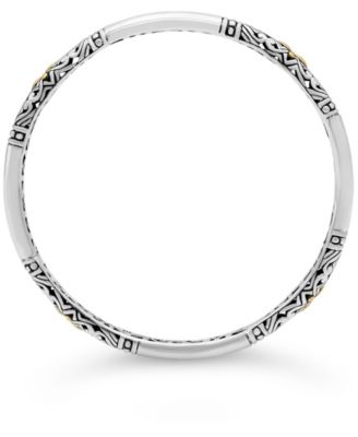 DEVATA Bali Filigree Bangle Bracelet In Sterling Silver And 18K Gold ...