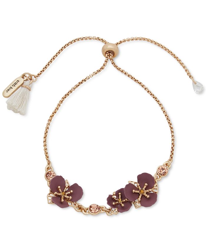 lonna & lilly GoldTone Crystal & Color Flower Slider Bracelet Macy's