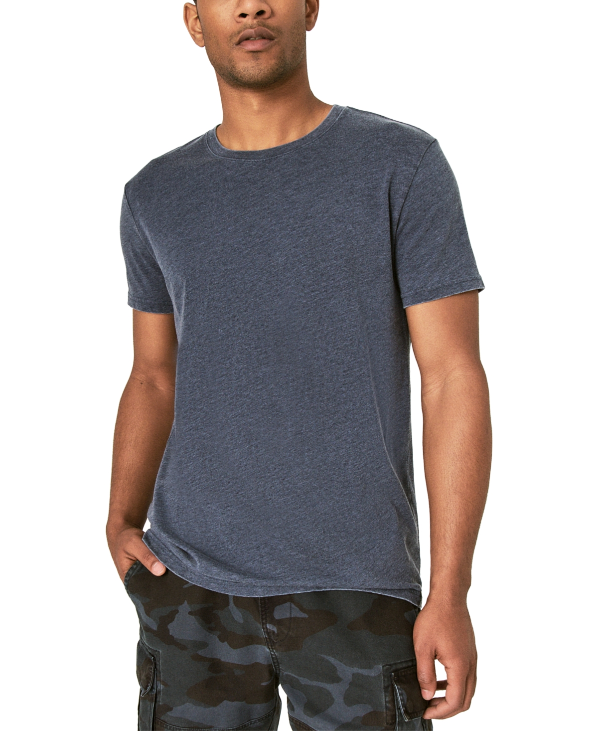 Men's Classic Venice Burnout Crewneck T-Shirt - Jet Black