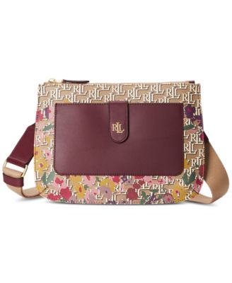 Lauren Ralph Lauren - Monogram Coated Canvas Medium Jamey Crossbody Bag