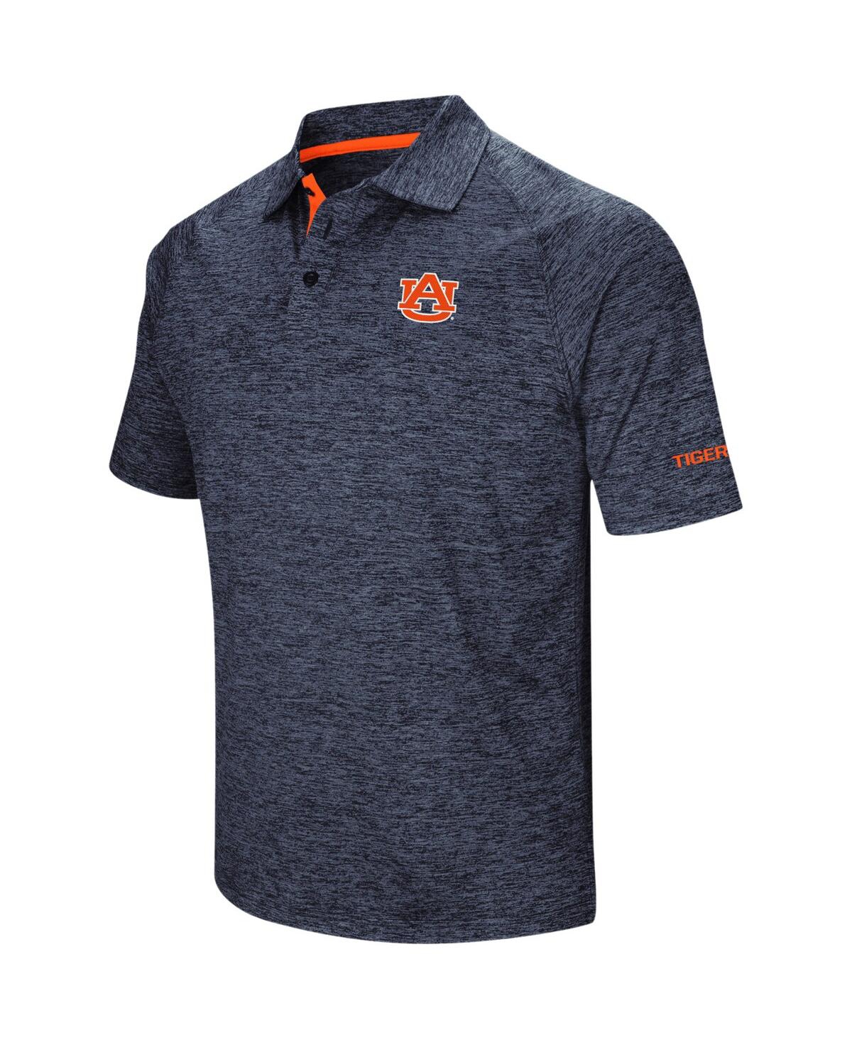Colosseum Men's Heather Navy Auburn Tigers Down Swing Polo Shirt In Navy