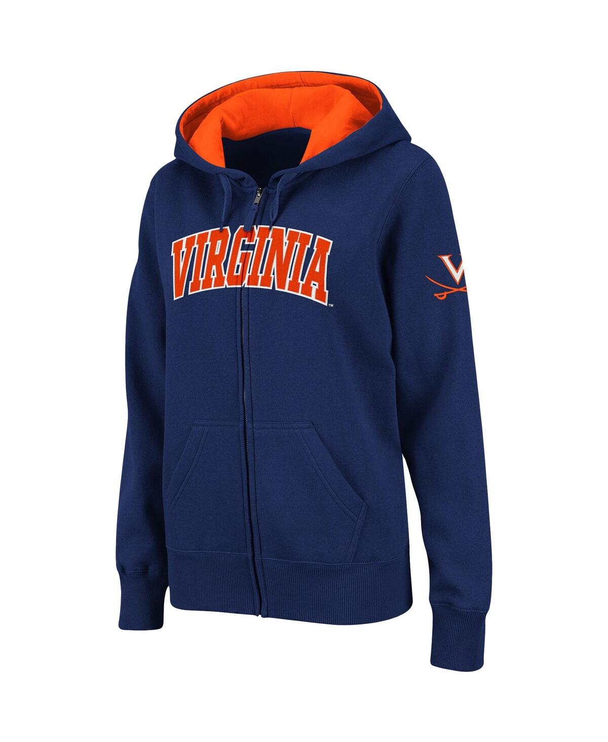 Colosseum Navy Virginia Cavaliers Arched Name Full-zip Hoodie In Navy