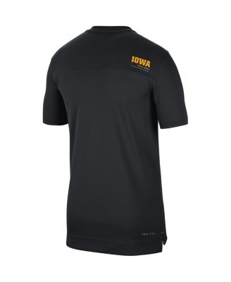 Men's Black Iowa Hawkeyes Coach UV Performance T-shirt