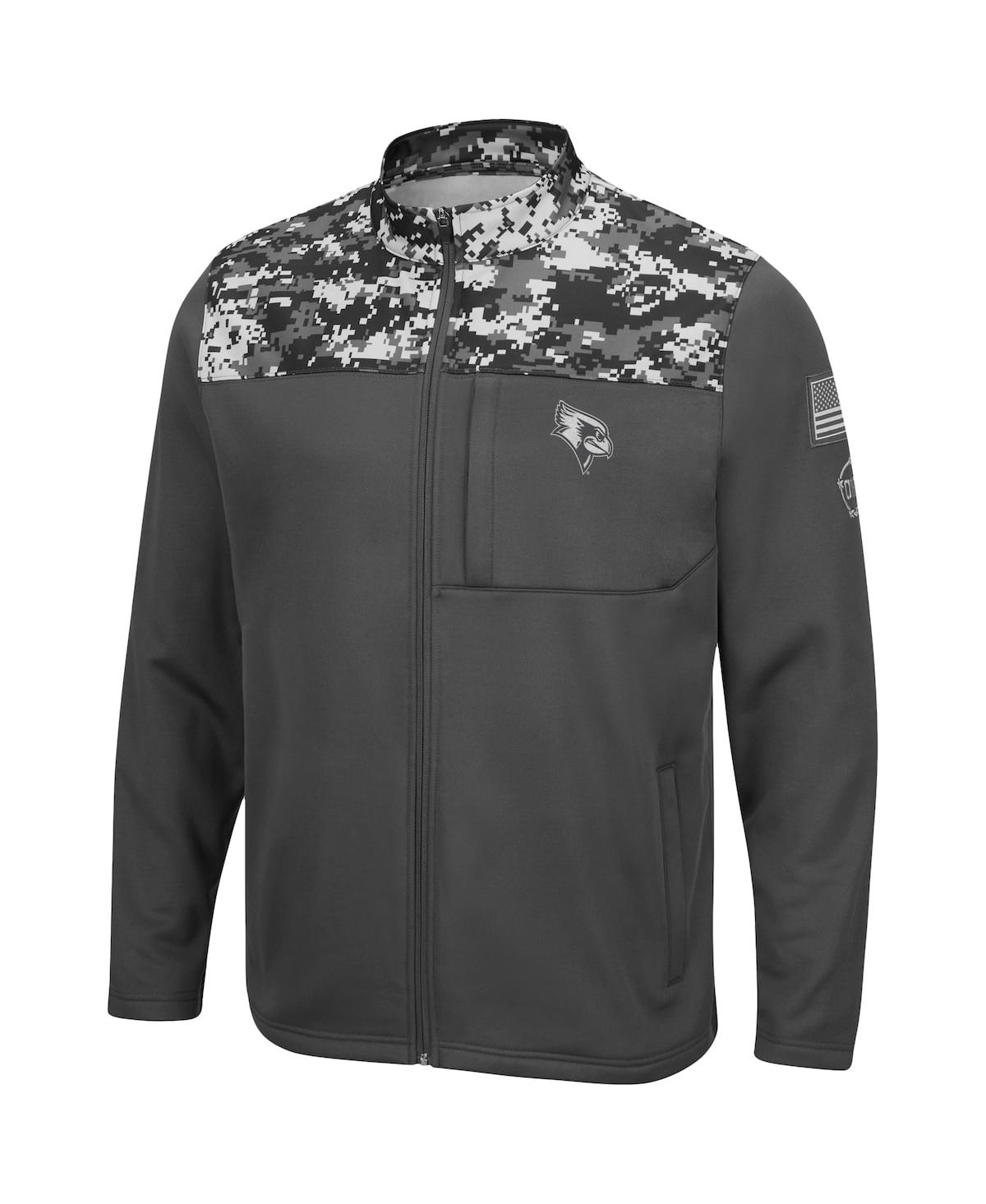 Men's ColosseumIllinois State Redbirds Oht Military-Inspired Appreciation Digi Camo Full-Zip Jacket - Charcoal
