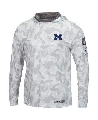 Men's Arctic Camo Michigan Wolverines OHT Military-Inspired Appreciation Long Sleeve Hoodie Top