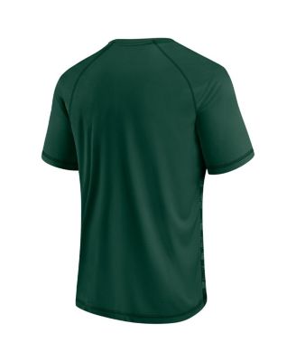 Men's Green Michigan State Spartans Arch Outline Raglan T-shirt