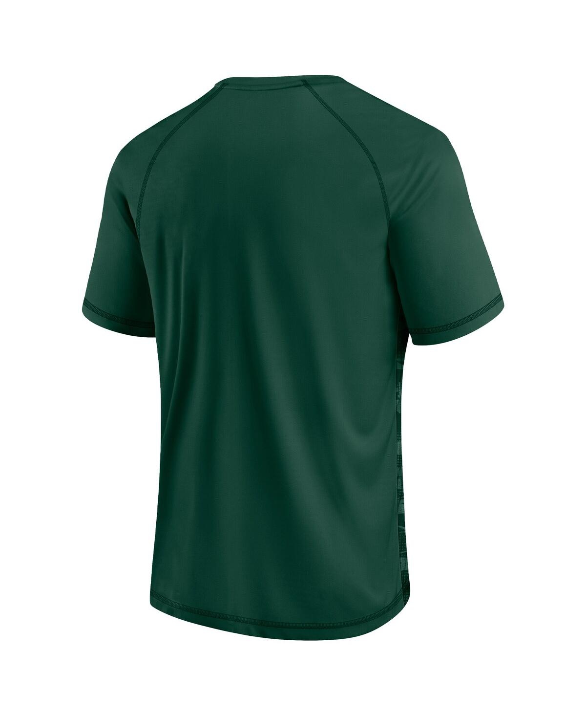 Men's FanaticsMichigan State Spartans Arch Outline Raglan T-shirt - Green