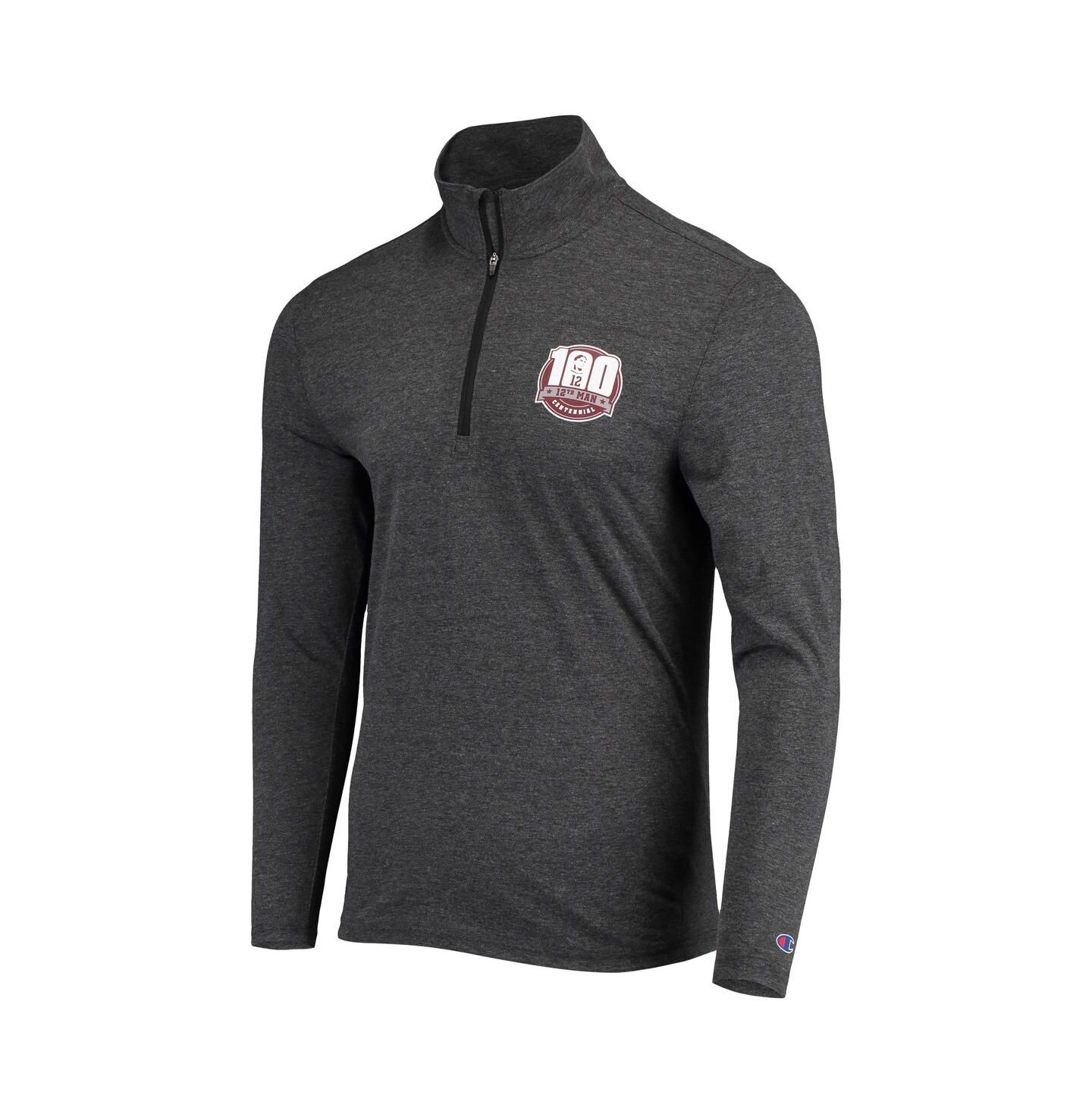 Мужская куртка Champion Heathered Black Texas A&M Aggies 12th Man Centennial Field Day Quarter-Zip — фото 3