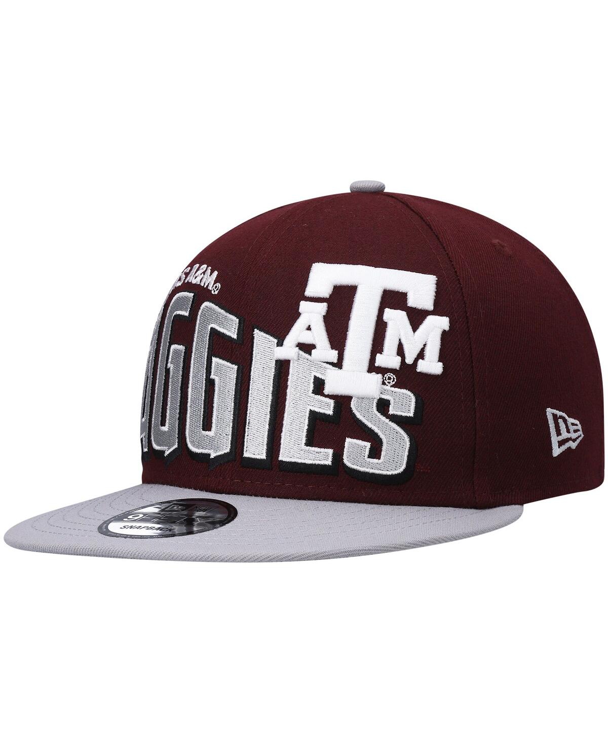 Shop New Era Men's  Maroon Texas A&m Aggies Two-tone Vintage-like Wave 9fifty Snapback Hat