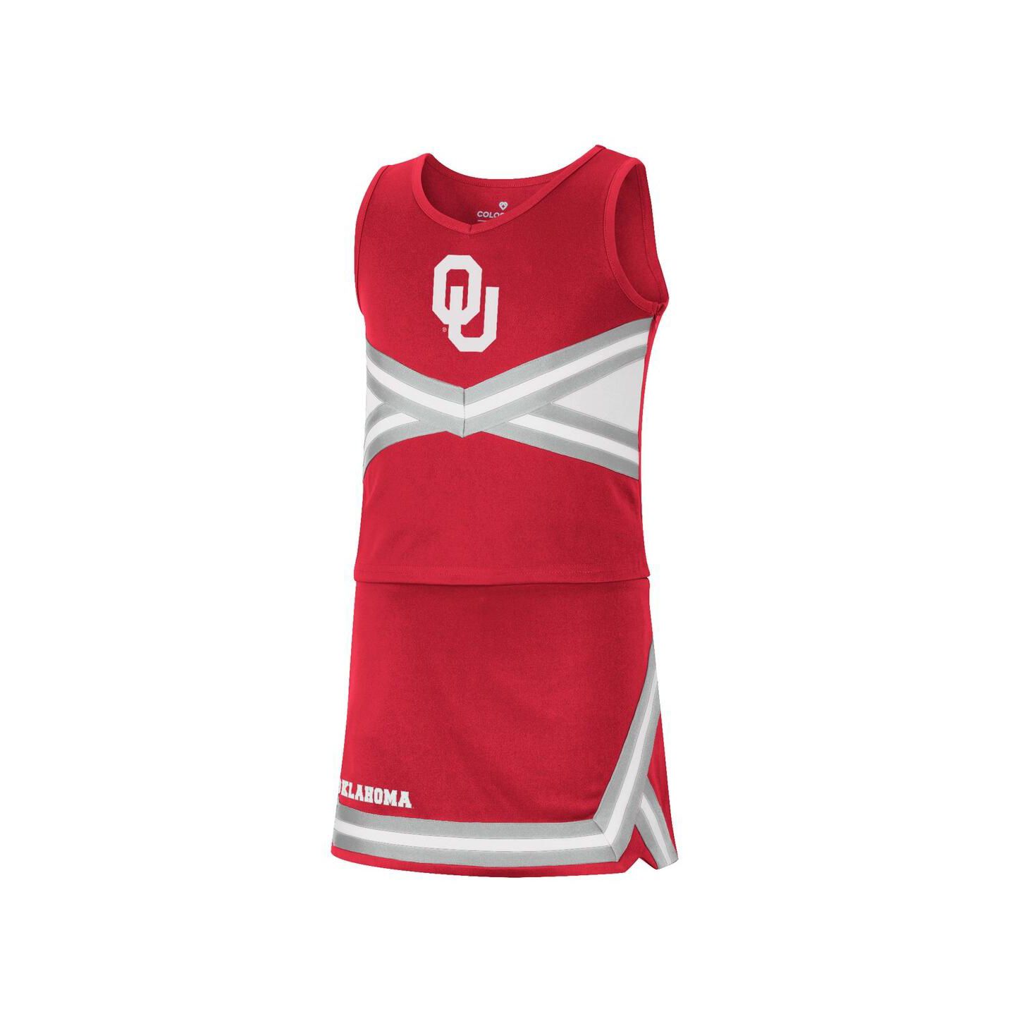Комплекты Colosseum Crimson Oklahoma Sooners Carousel Cheerleader Set для девочек — фото 3