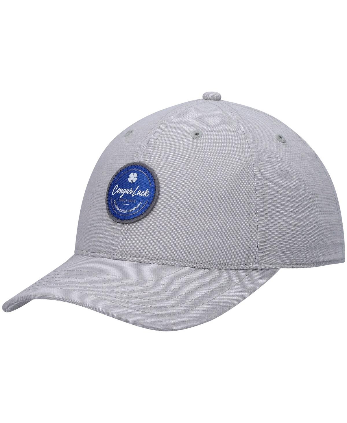 Shop Black Clover Men's Gray Byu Cougars Oxford Circle Adjustable Hat