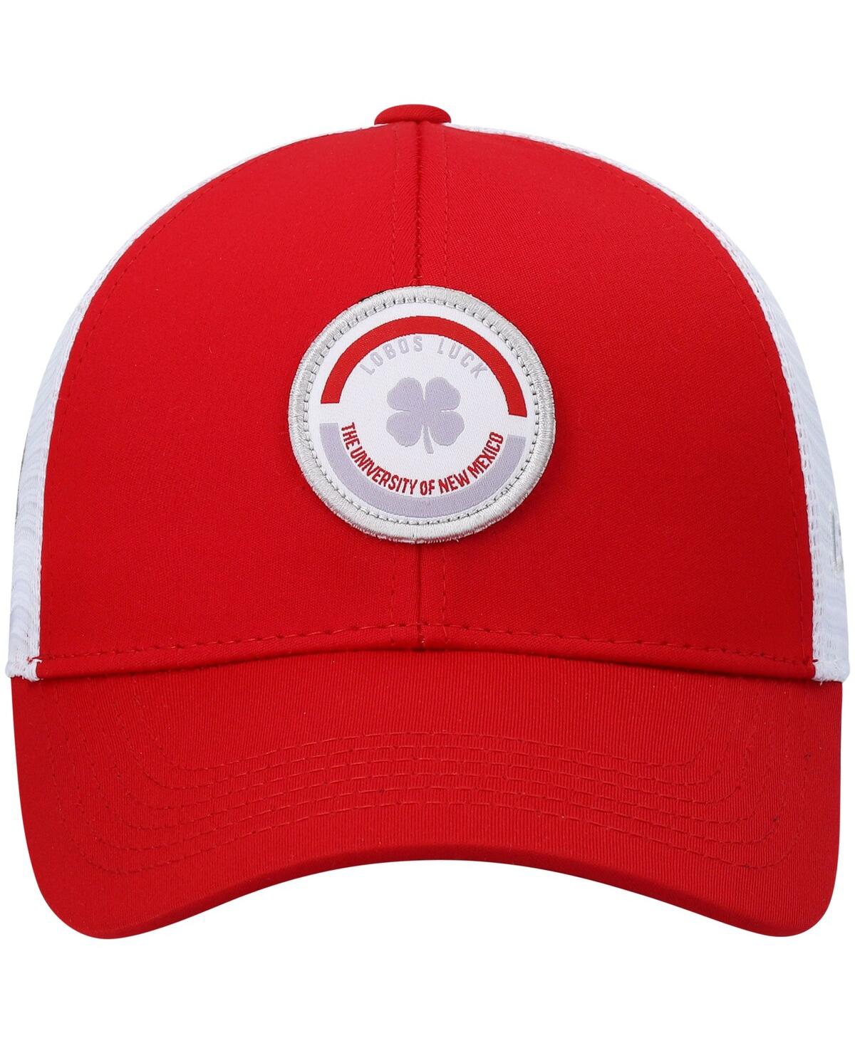 Shop Black Clover Men's Red, White New Mexico Lobos Motto Trucker Snapback Hat In Red,white