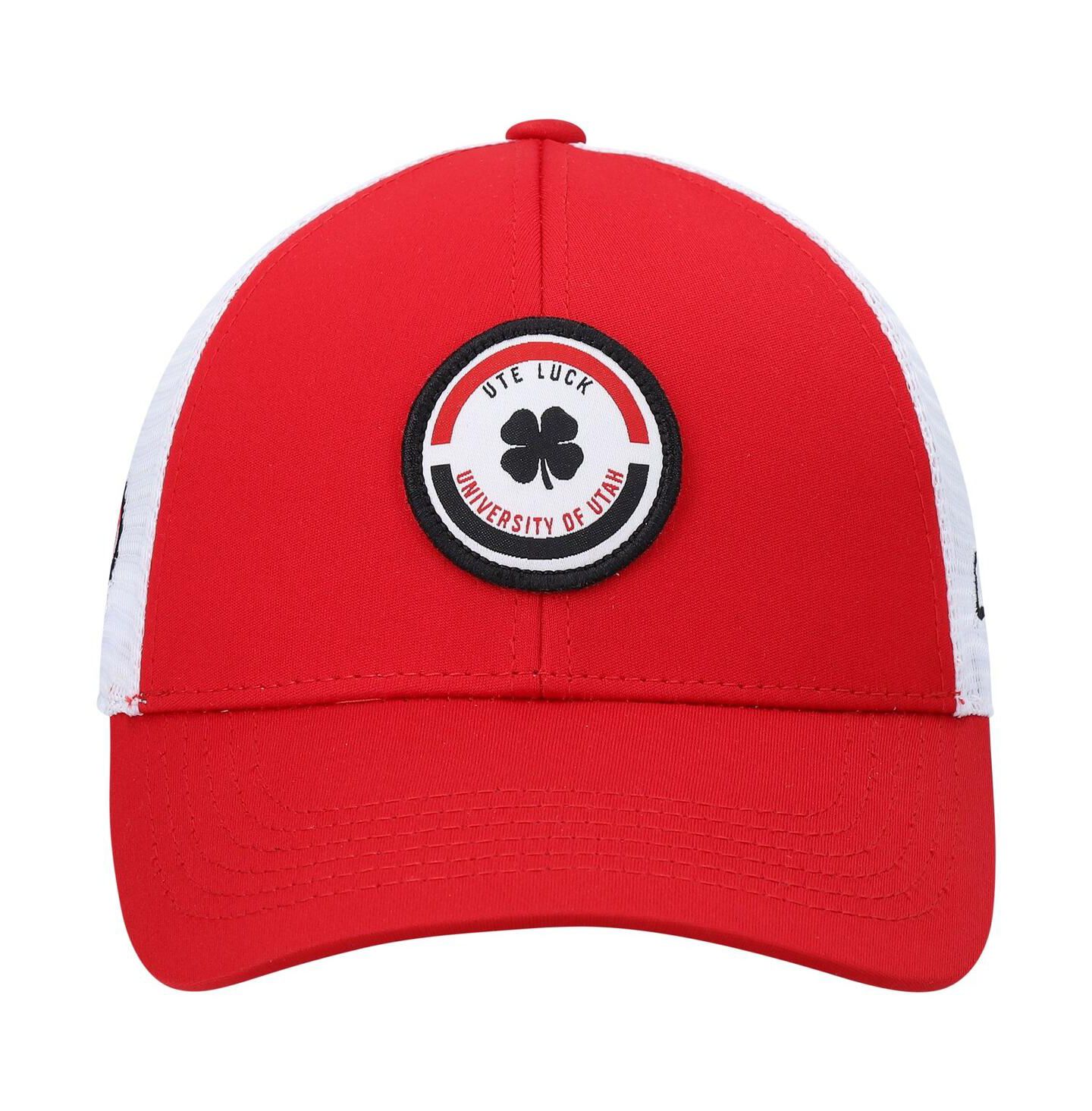Мужская кепка Black Clover Red, White Utah Utes Motto Trucker Snapback Hat — фото 3