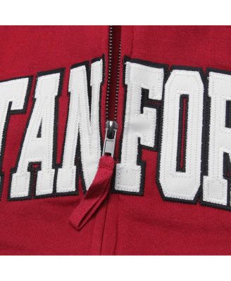 Women's Cardinal Stanford Cardinal Arched Name Full-Zip Hoodie