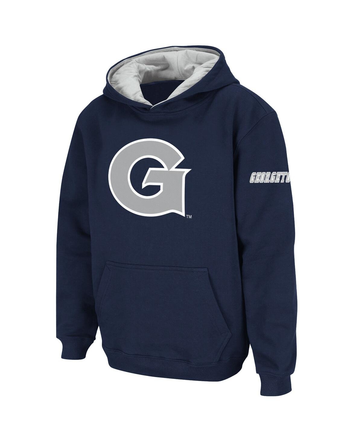 Big Boys Stadium AthleticGeorgetown Hoyas Big Logo Pullover Hoodie - Navy