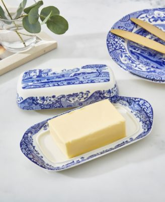 Blue Italian Butter Dish