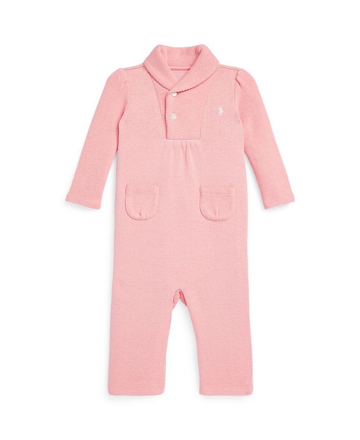Polo Ralph Lauren Baby Girls Ribbed ShawlCollar Coverall Macy's