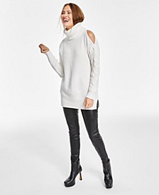 Women's Cable-Knit Sweater & Faux-Leather Pants, Created for Macy's